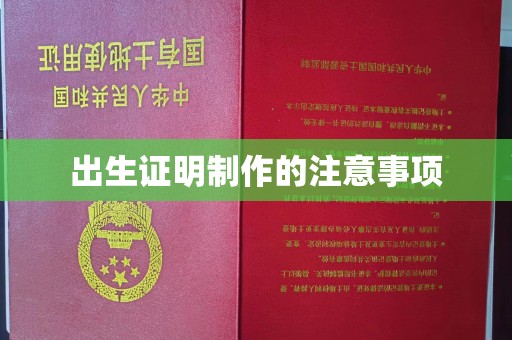 靖州出生证明制作的注意事项