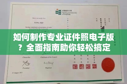 靖州如何制作专业证件照电子版？全面指南助你轻松搞定