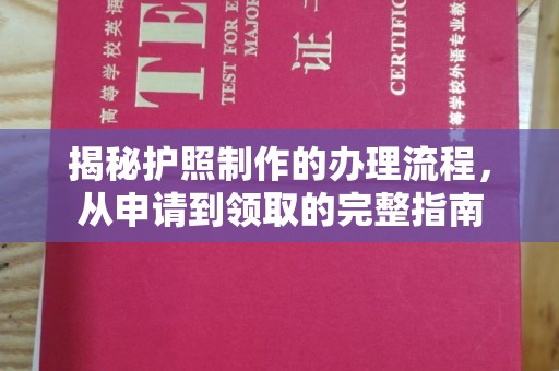 靖州揭秘护照制作的办理流程，从申请到领取的完整指南