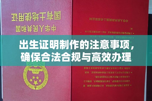 靖州出生证明制作的注意事项，确保合法合规与高效办理